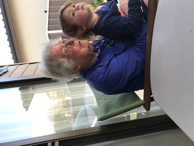 grandma and my youngest on our last visit to her house 2019