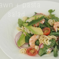 prawn + pasta salad for Christmas (gluten free option)