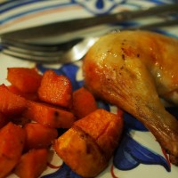 roast chicken + smoky sweet potatoes (gluten + dairy free)