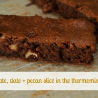 chocolate, date + pecan slice in the thermomix (gluten free option)