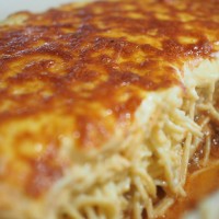 spaghetti pie (cook + freeze)